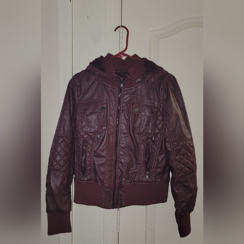 Womens  Brown Quilted Jacket